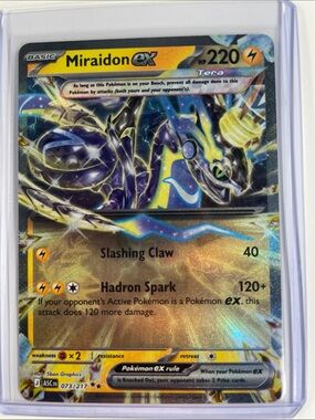 Pokemon Miraidon ex Gold & Blue Holo Foil Card